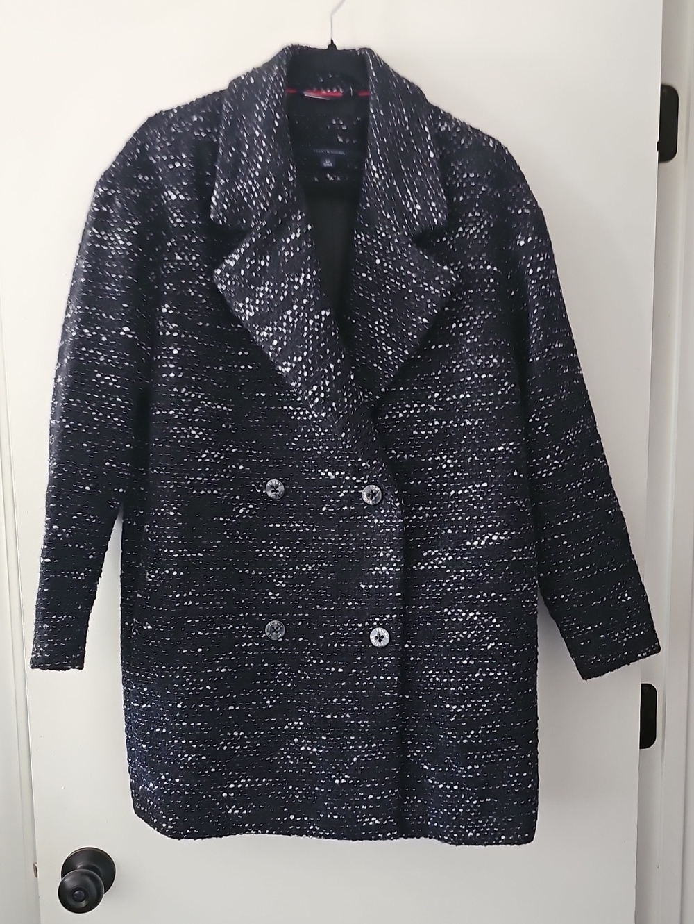 Tommy Hilfiger Men's  Size Small Double Breasted Tweed Coat